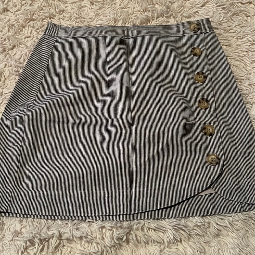 Abercrombie & Fitch Striped Side Button Miniskirt, size S. - Picture 1 of 2